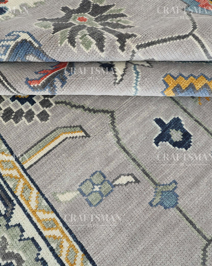 9x12 feet Wool Hand-Knotted Oushak-Inspired Rug | Craftsman Rugs Exclusive