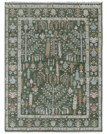 9x12 feet Wool Hand-Knotted Oushak-Inspired Rug | Craftsman Rugs Exclusive