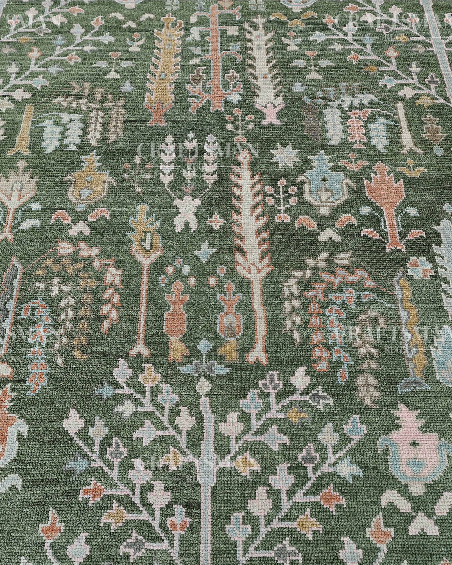 9x12 feet Wool Hand-Knotted Oushak-Inspired Rug | Craftsman Rugs Exclusive