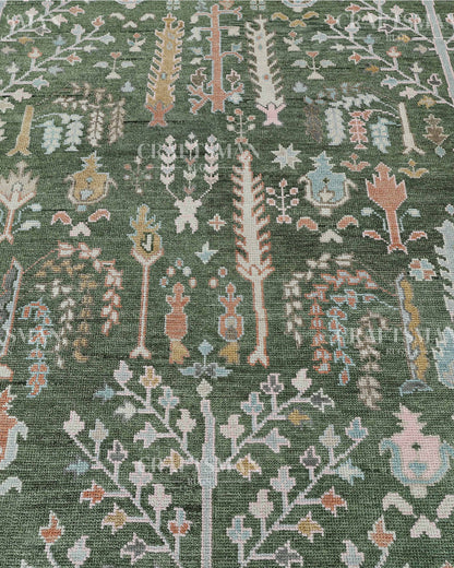 9x12 feet Wool Hand-Knotted Oushak-Inspired Rug | Craftsman Rugs Exclusive