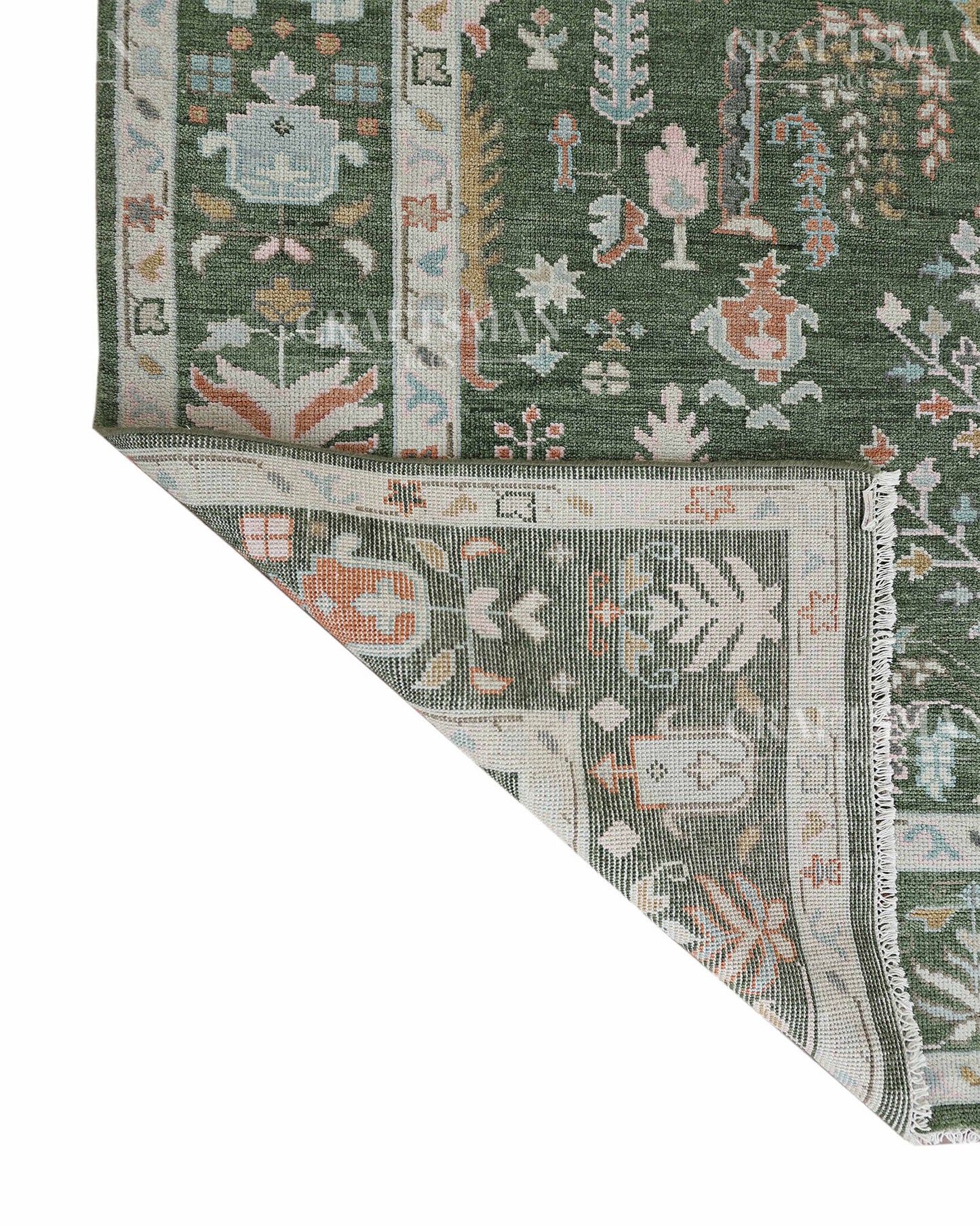 9x12 feet Wool Hand-Knotted Oushak-Inspired Rug | Craftsman Rugs Exclusive