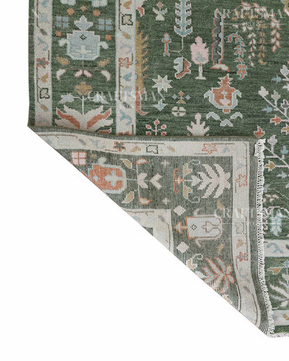 9x12 feet Wool Hand-Knotted Oushak-Inspired Rug | Craftsman Rugs Exclusive