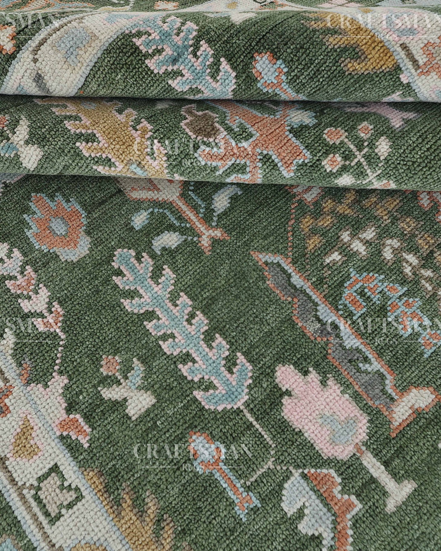 9x12 feet Wool Hand-Knotted Oushak-Inspired Rug | Craftsman Rugs Exclusive