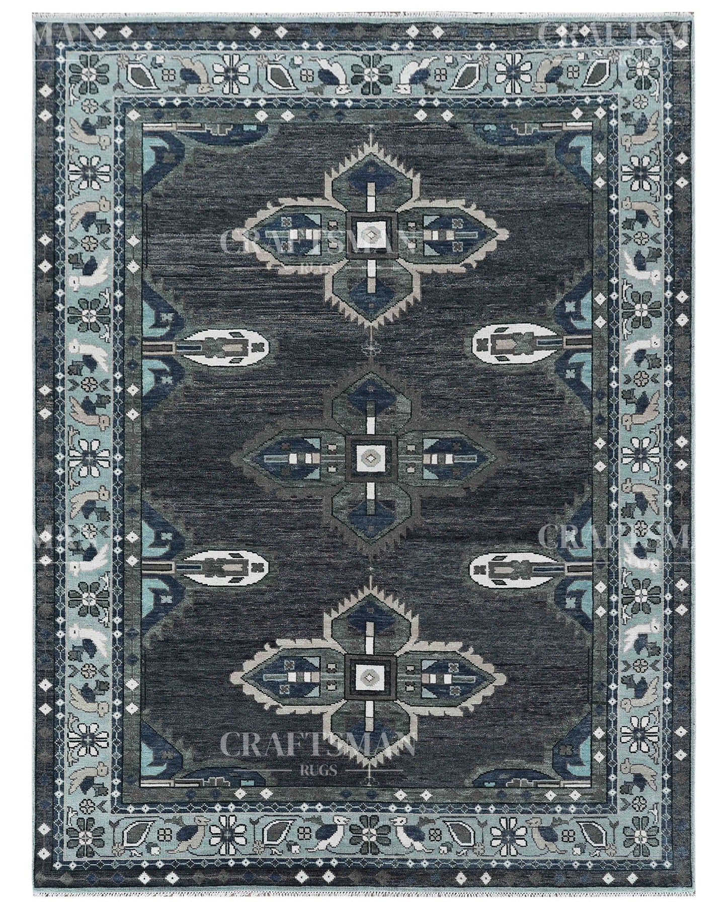 9x12 feet Wool Hand-Knotted Oushak-Inspired Rug | Craftsman Rugs Exclusive