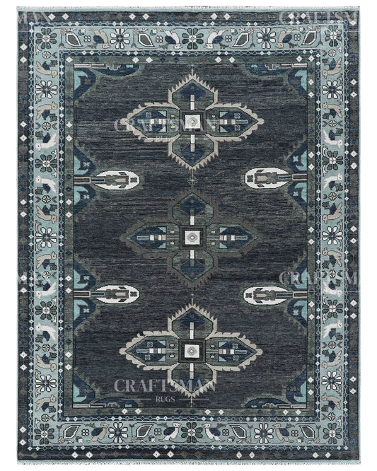 9x12 feet Wool Hand-Knotted Oushak-Inspired Rug | Craftsman Rugs Exclusive
