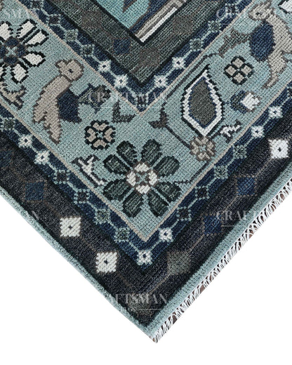 9x12 feet Wool Hand-Knotted Oushak-Inspired Rug | Craftsman Rugs Exclusive