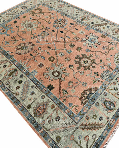 9x12 feet Wool Hand-Knotted Oushak-Inspired Rug | Craftsman Rugs Exclusive