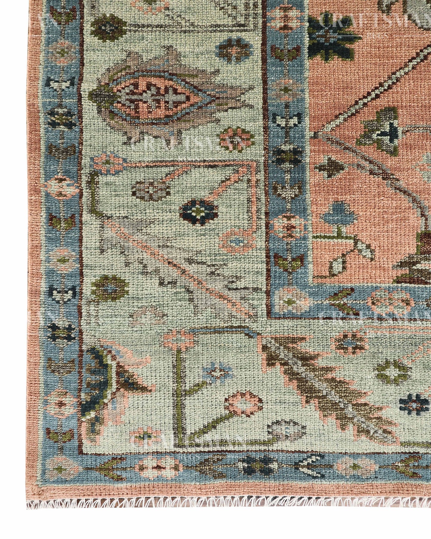 9x12 feet Wool Hand-Knotted Oushak-Inspired Rug | Craftsman Rugs Exclusive