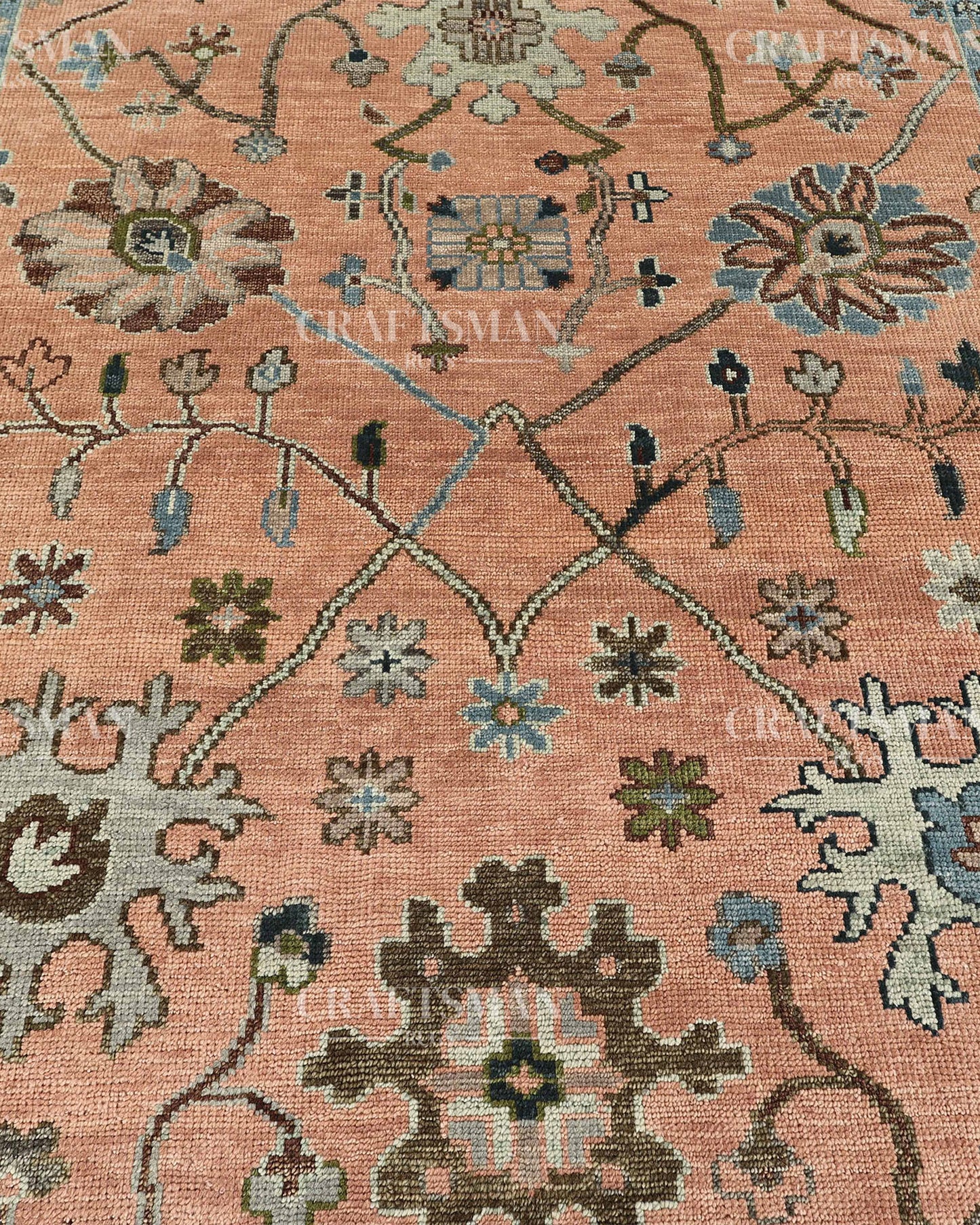9x12 feet Wool Hand-Knotted Oushak-Inspired Rug | Craftsman Rugs Exclusive