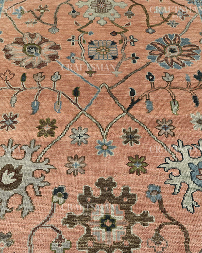 9x12 feet Wool Hand-Knotted Oushak-Inspired Rug | Craftsman Rugs Exclusive