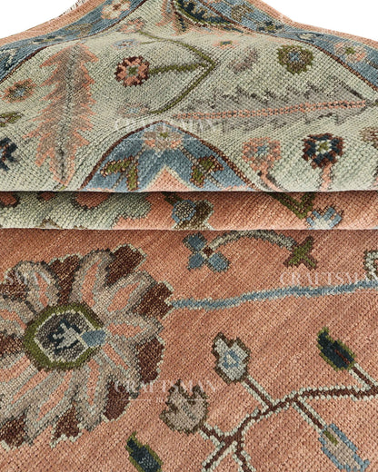 9x12 feet Wool Hand-Knotted Oushak-Inspired Rug | Craftsman Rugs Exclusive