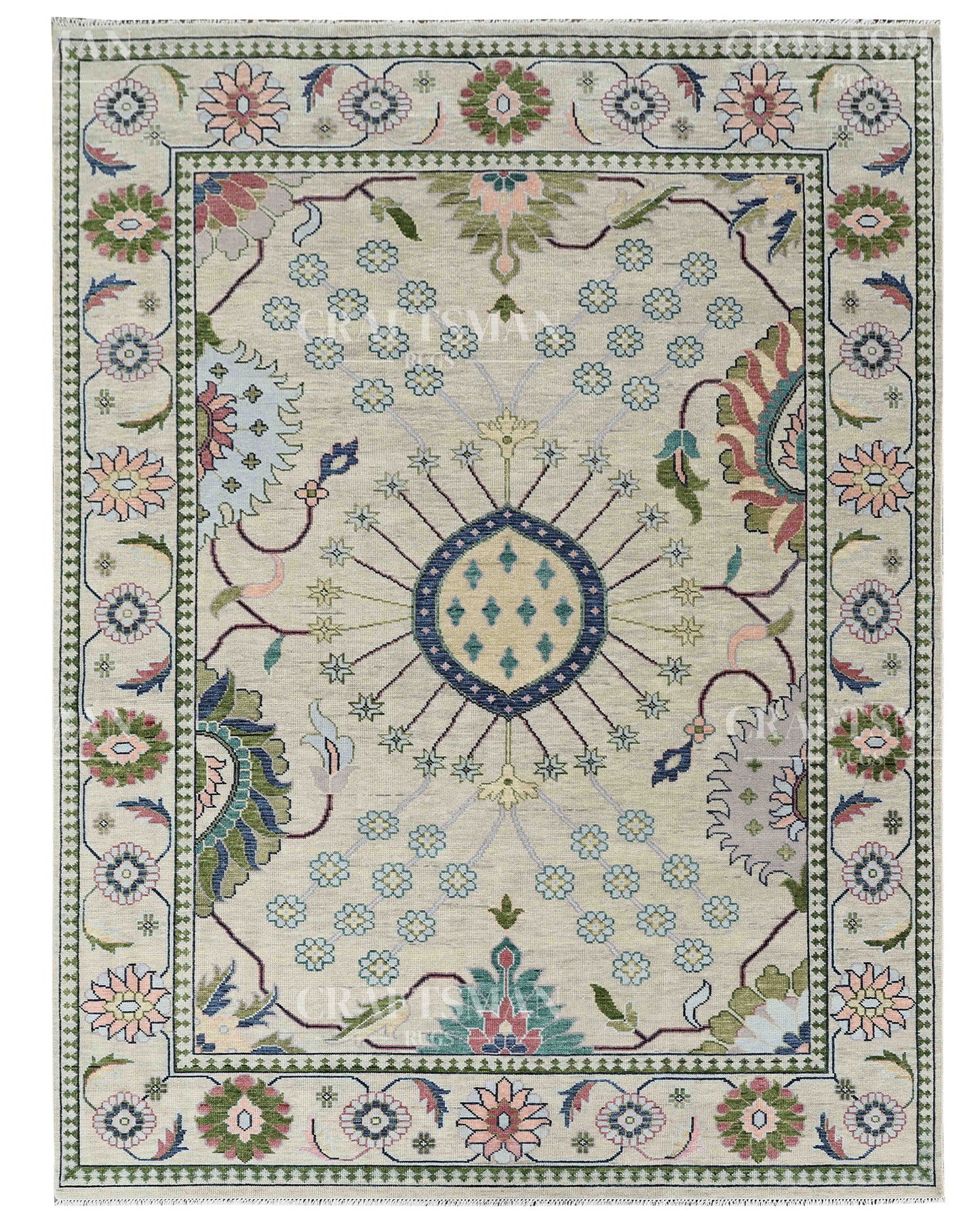 9x12 feet Wool Hand-Knotted Oushak-Inspired Rug | Craftsman Rugs Exclusive