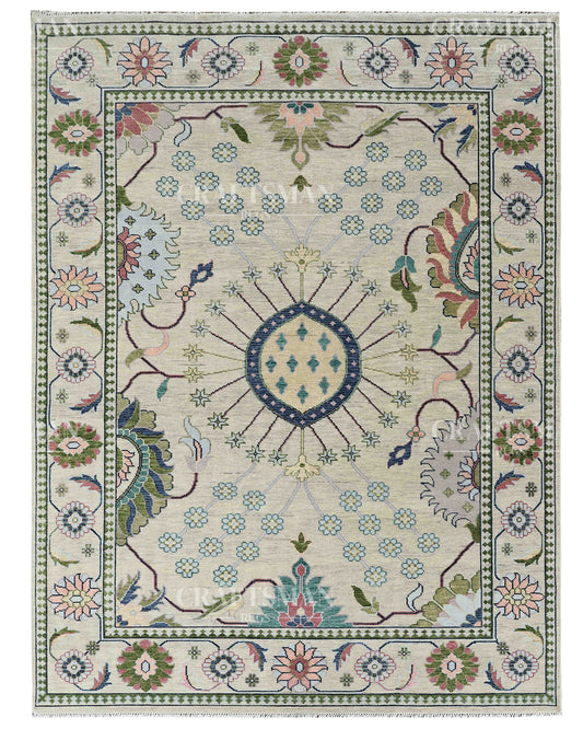 9x12 feet Wool Hand-Knotted Oushak-Inspired Rug | Craftsman Rugs Exclusive