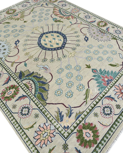 9x12 feet Wool Hand-Knotted Oushak-Inspired Rug | Craftsman Rugs Exclusive