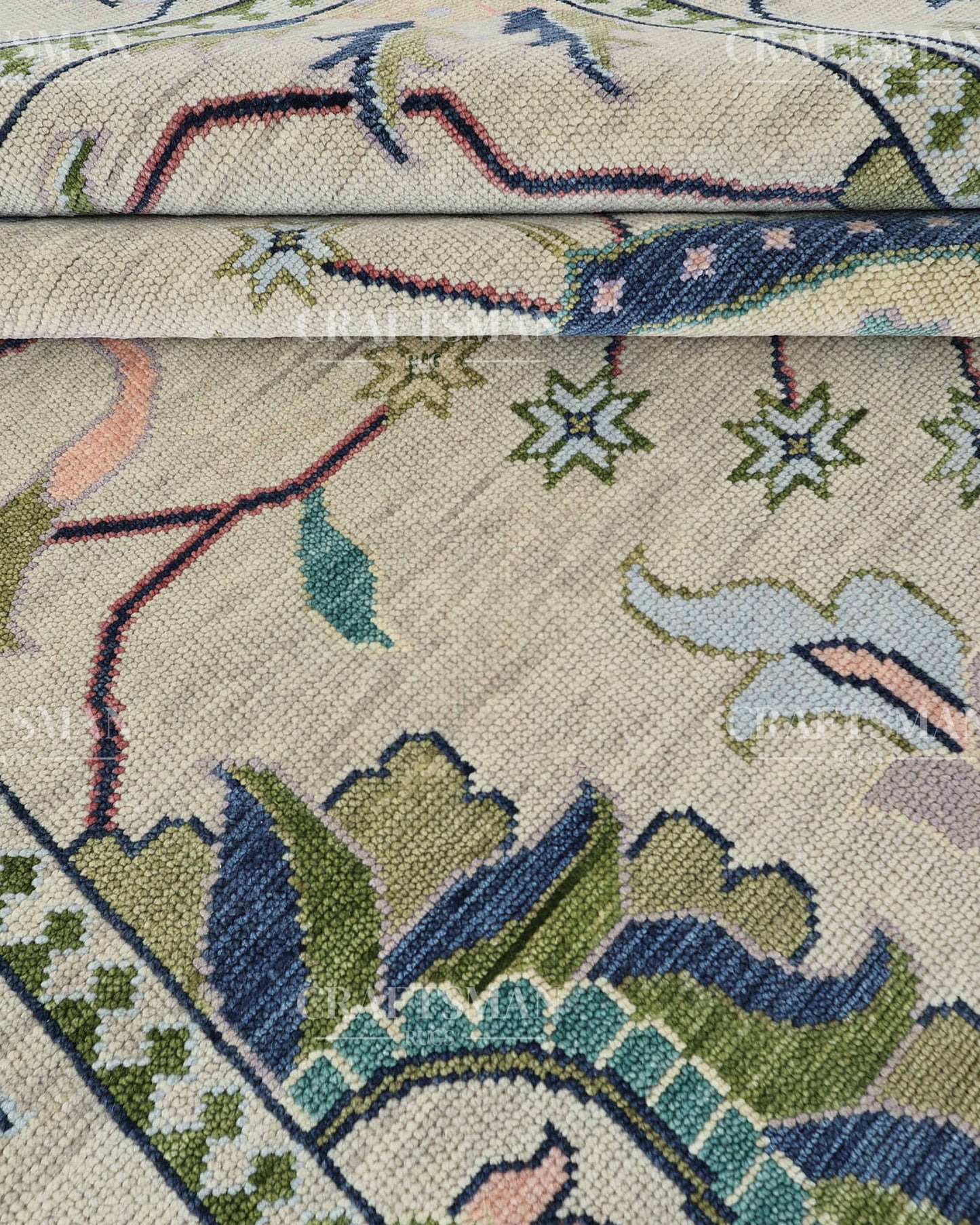 9x12 feet Wool Hand-Knotted Oushak-Inspired Rug | Craftsman Rugs Exclusive