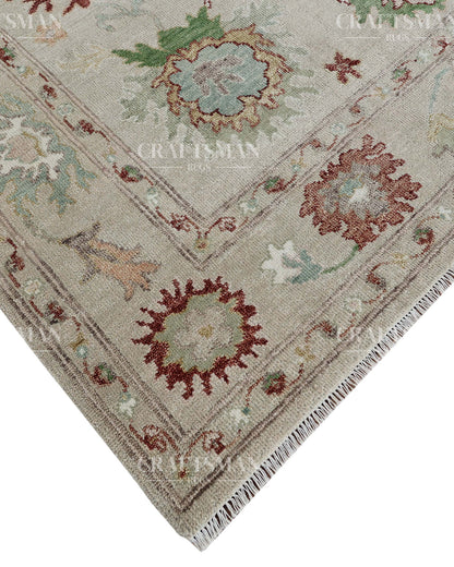 8x10 feet Wool Hand-Knotted Oushak-Inspired Rug | Craftsman Rugs Exclusive