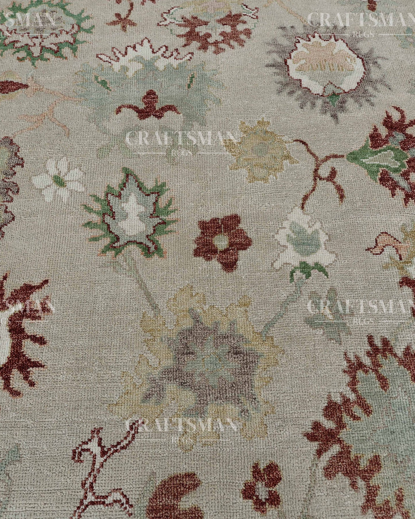 8x10 feet Wool Hand-Knotted Oushak-Inspired Rug | Craftsman Rugs Exclusive