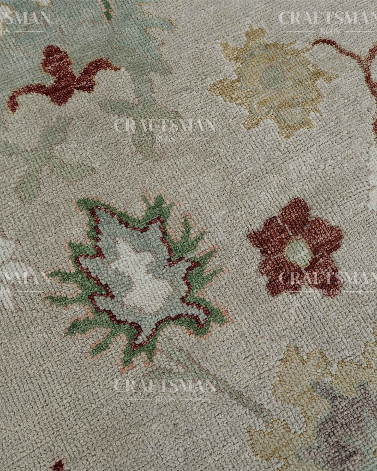 8x10 feet Wool Hand-Knotted Oushak-Inspired Rug | Craftsman Rugs Exclusive