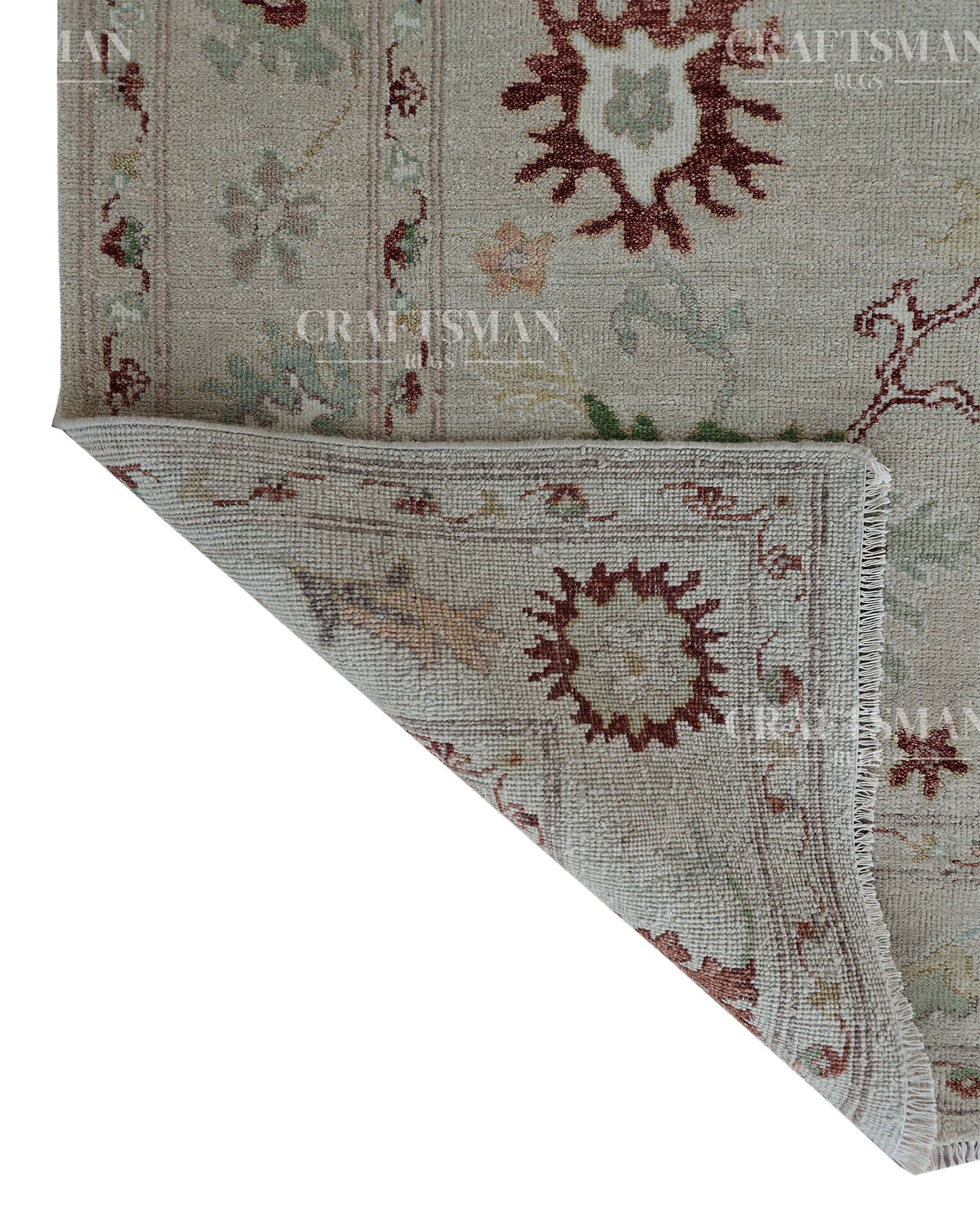 8x10 feet Wool Hand-Knotted Oushak-Inspired Rug | Craftsman Rugs Exclusive