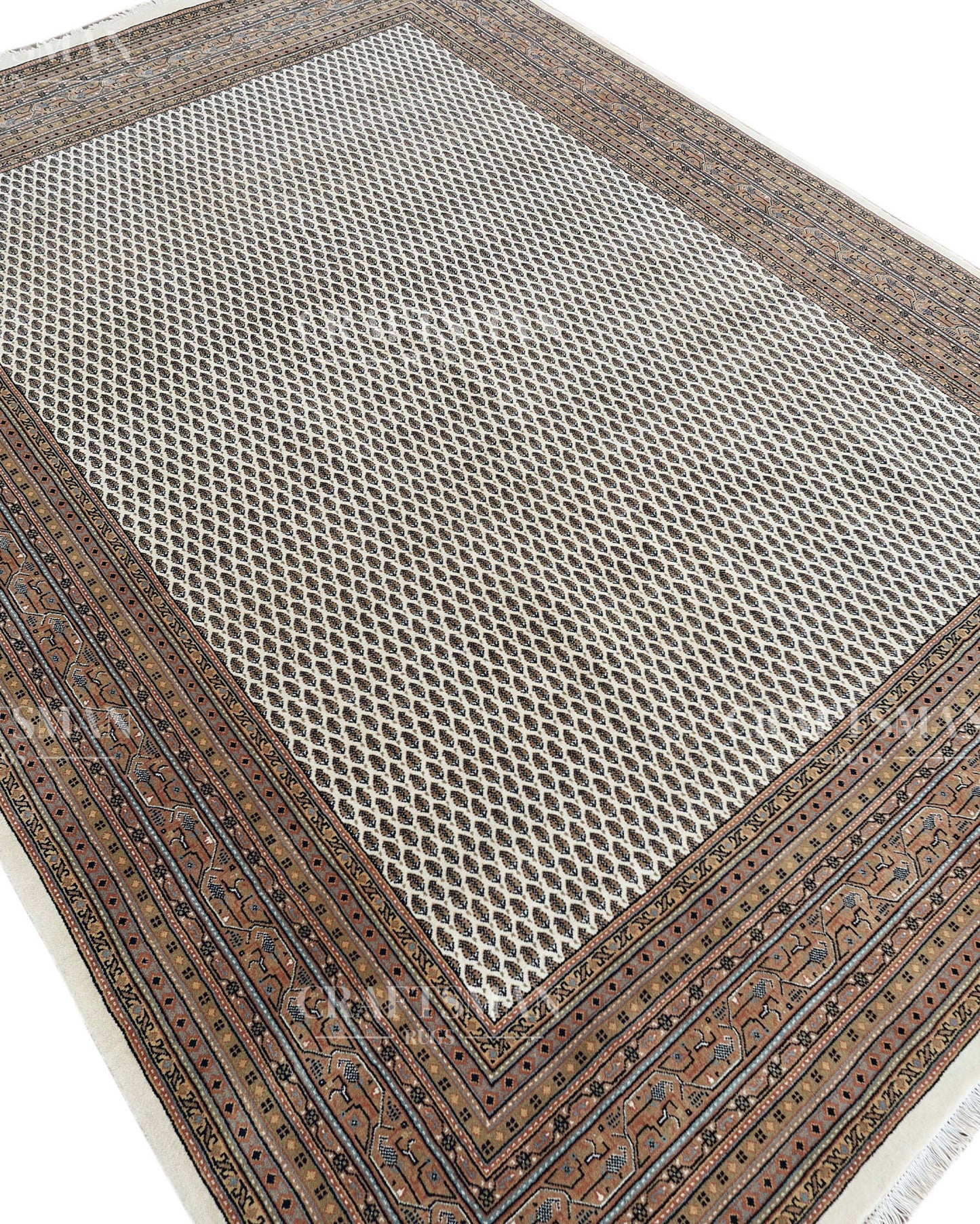 8x11 feet Vintage Hand-Knotted Wool Rug | One-of-a-Kind | Craftsman Rugs
