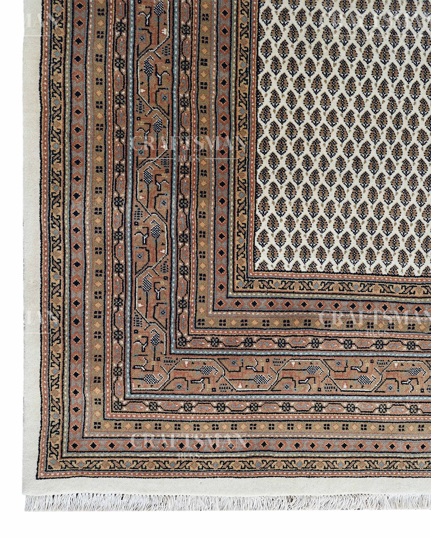 8x11 feet Vintage Hand-Knotted Wool Rug | One-of-a-Kind | Craftsman Rugs
