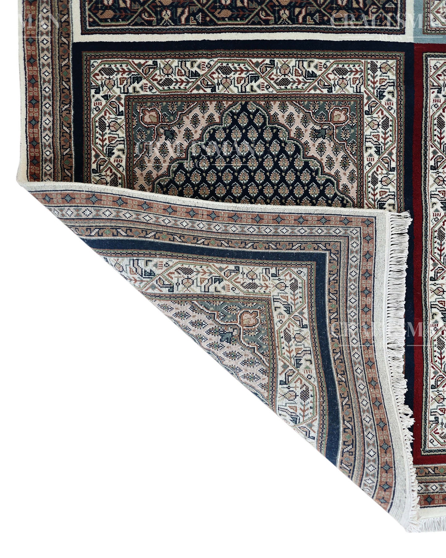 5x8 feet Vintage Hand-Knotted Wool Rug | One-of-a-Kind | Craftsman Rugs