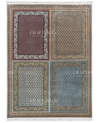 5x8 feet Vintage Hand-Knotted Wool Rug | One-of-a-Kind | Craftsman Rugs