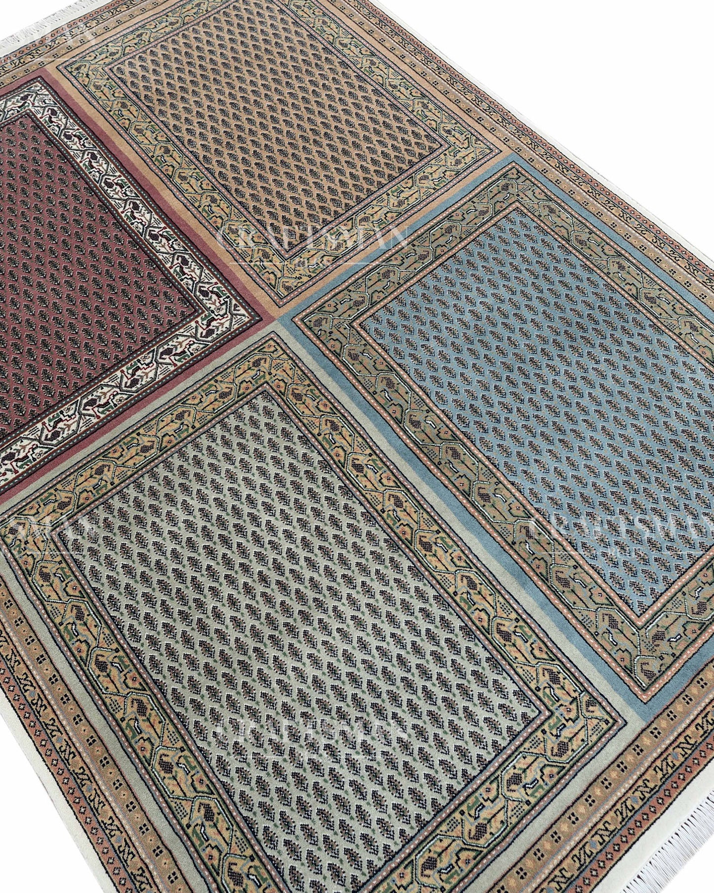5x8 feet Vintage Hand-Knotted Wool Rug | One-of-a-Kind | Craftsman Rugs