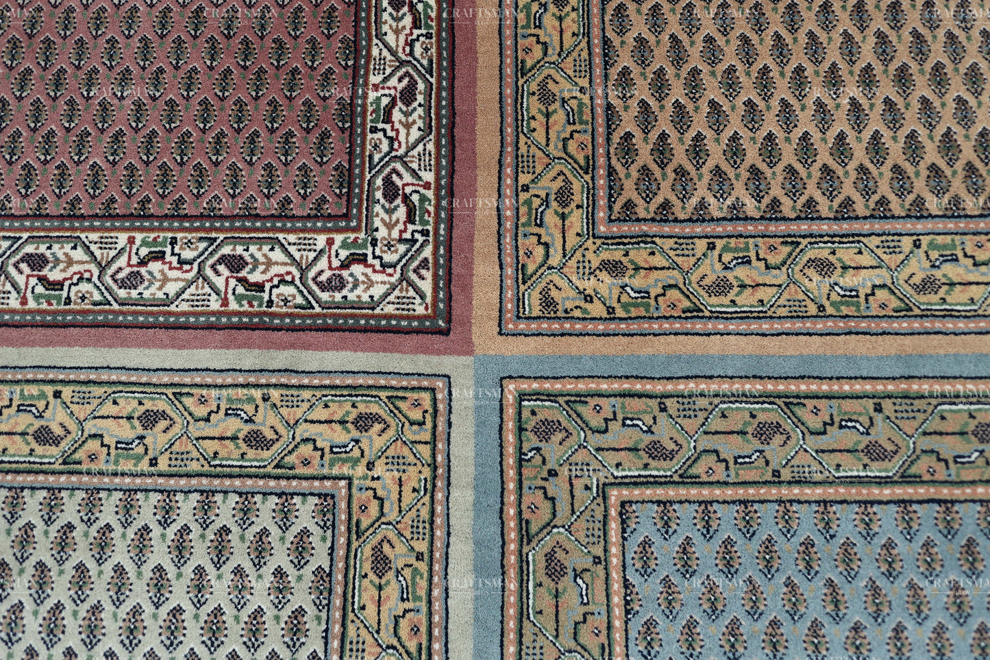 5x8 feet Vintage Hand-Knotted Wool Rug | One-of-a-Kind | Craftsman Rugs