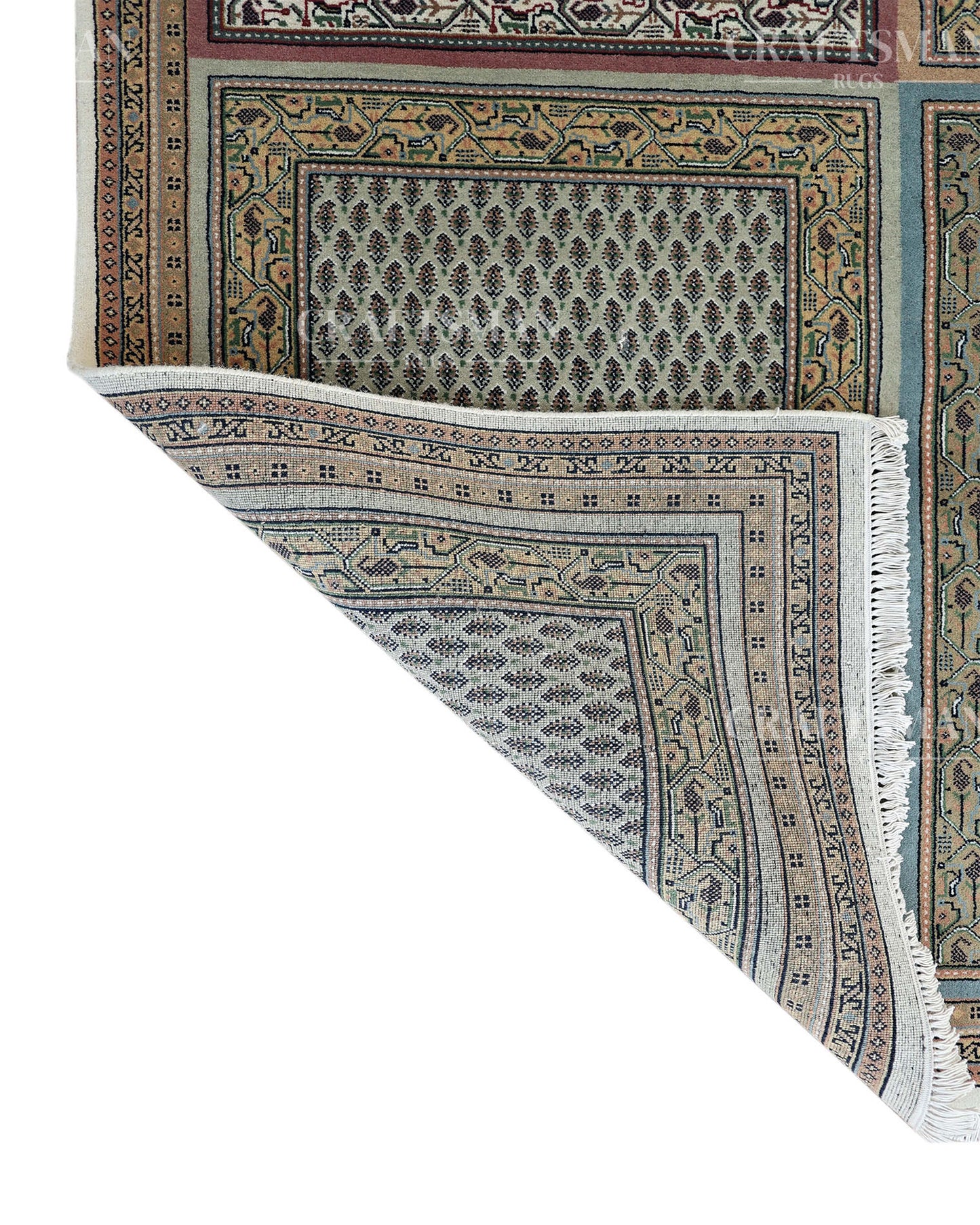 5x8 feet Vintage Hand-Knotted Wool Rug | One-of-a-Kind | Craftsman Rugs