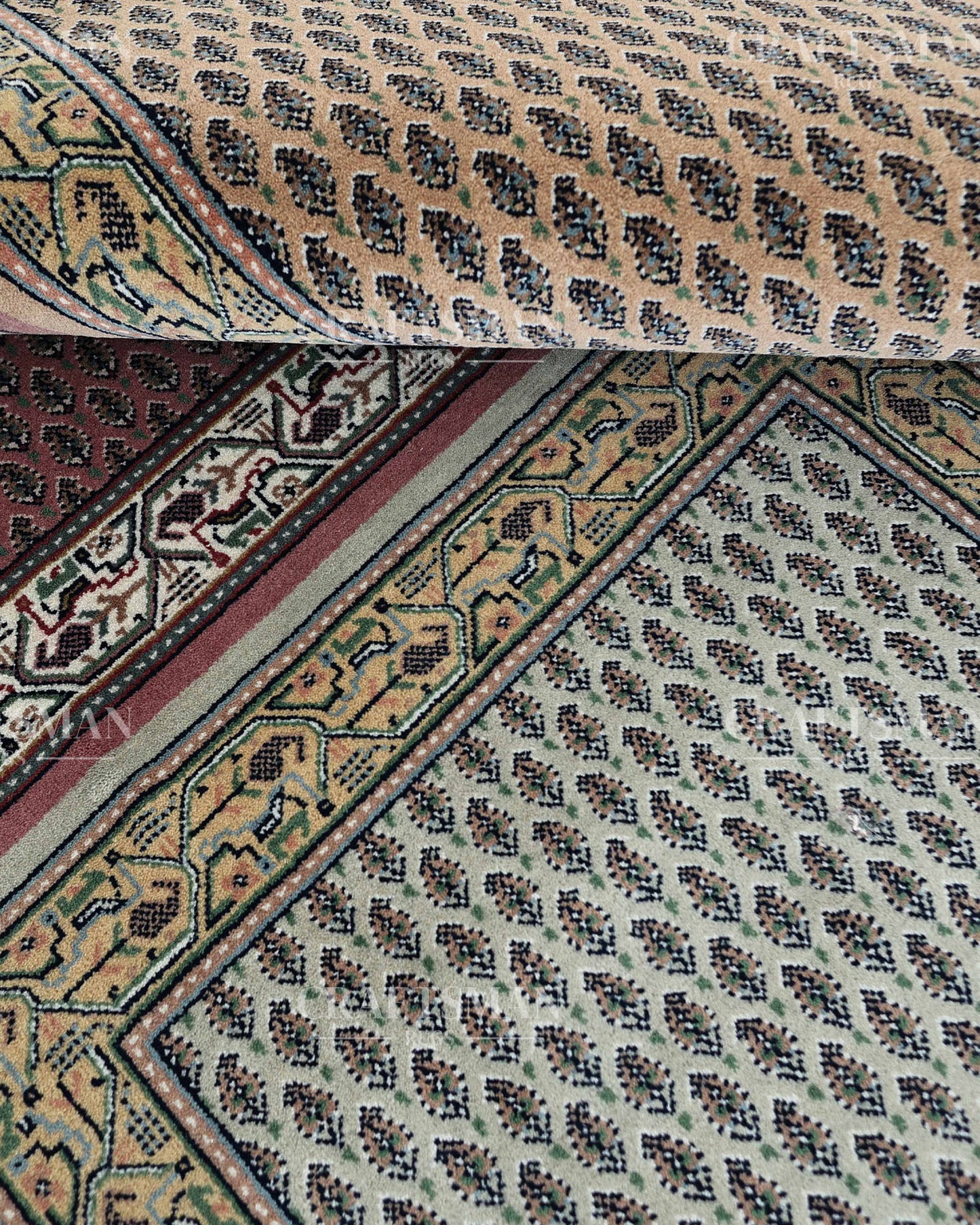 5x8 feet Vintage Hand-Knotted Wool Rug | One-of-a-Kind | Craftsman Rugs