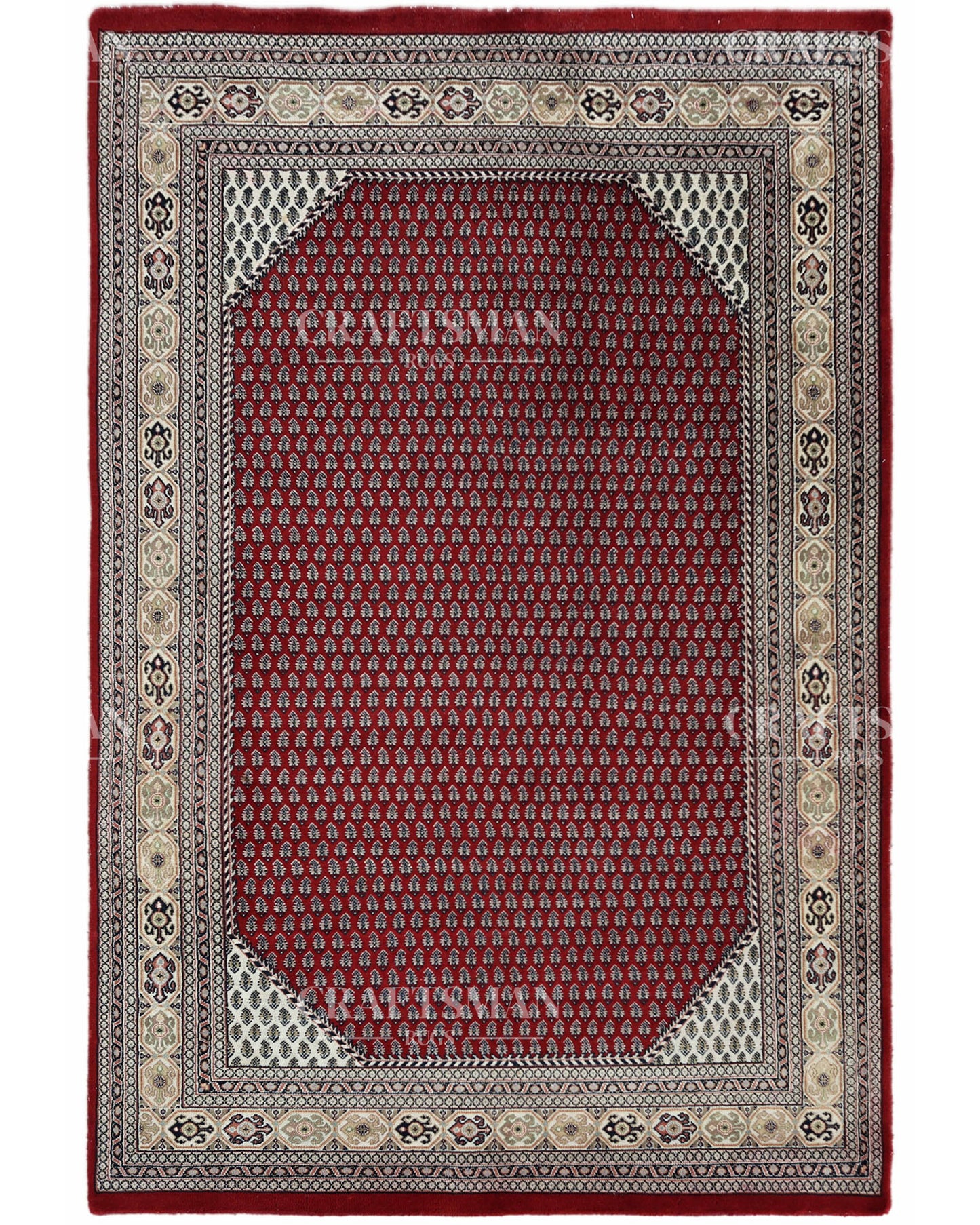5x8 feet Vintage Hand-Knotted Wool Rug | One-of-a-Kind | Craftsman Rugs