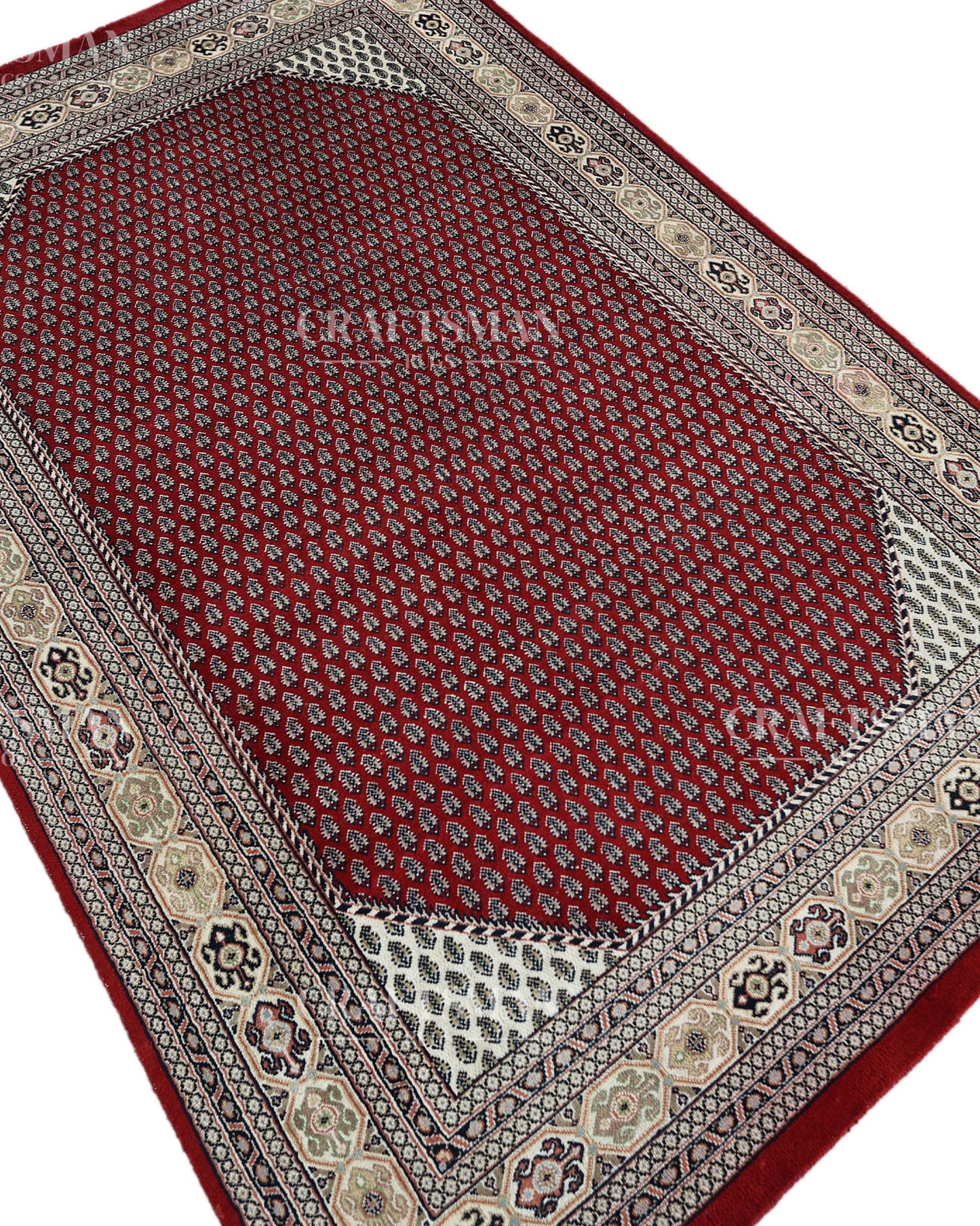 5x8 feet Vintage Hand-Knotted Wool Rug | One-of-a-Kind | Craftsman Rugs