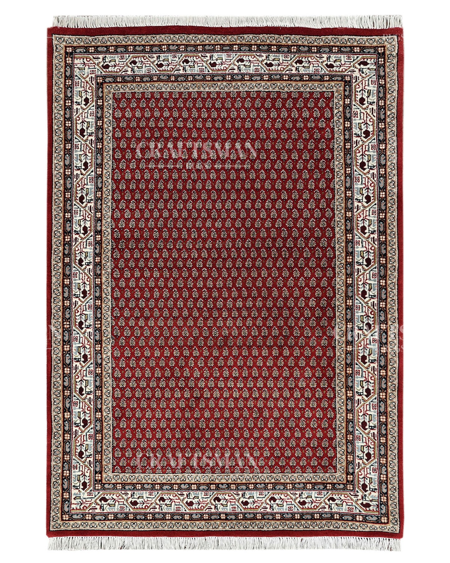 4x6 feet Vintage Hand-Knotted Wool Rug | One-of-a-Kind | Craftsman Rugs