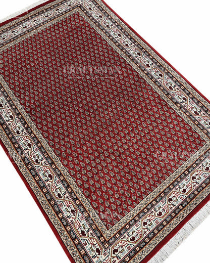 4x6 feet Vintage Hand-Knotted Wool Rug | One-of-a-Kind | Craftsman Rugs