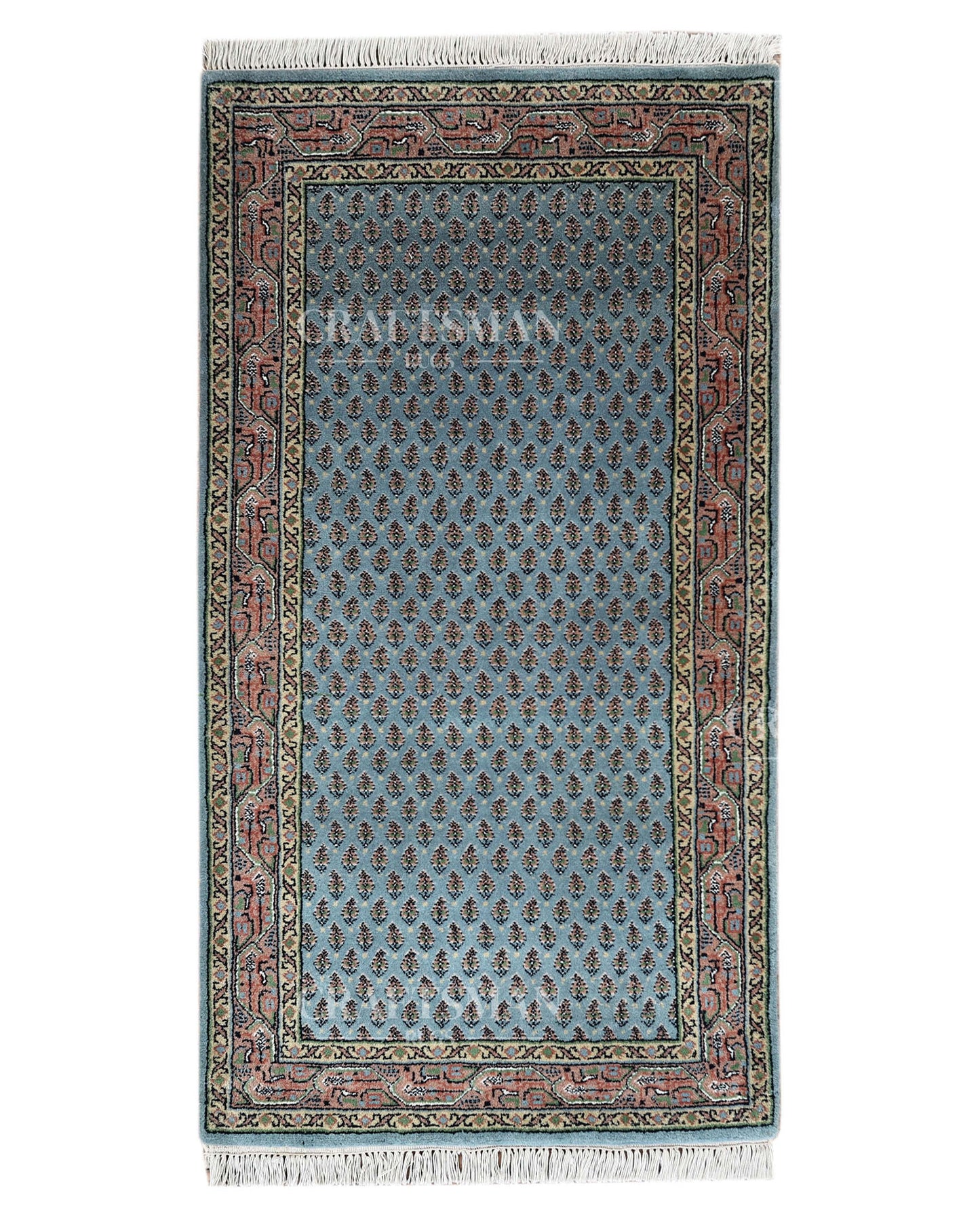 2.3x4.5 feet Vintage Hand-Knotted Wool Rug | One-of-a-Kind | Craftsman Rugs