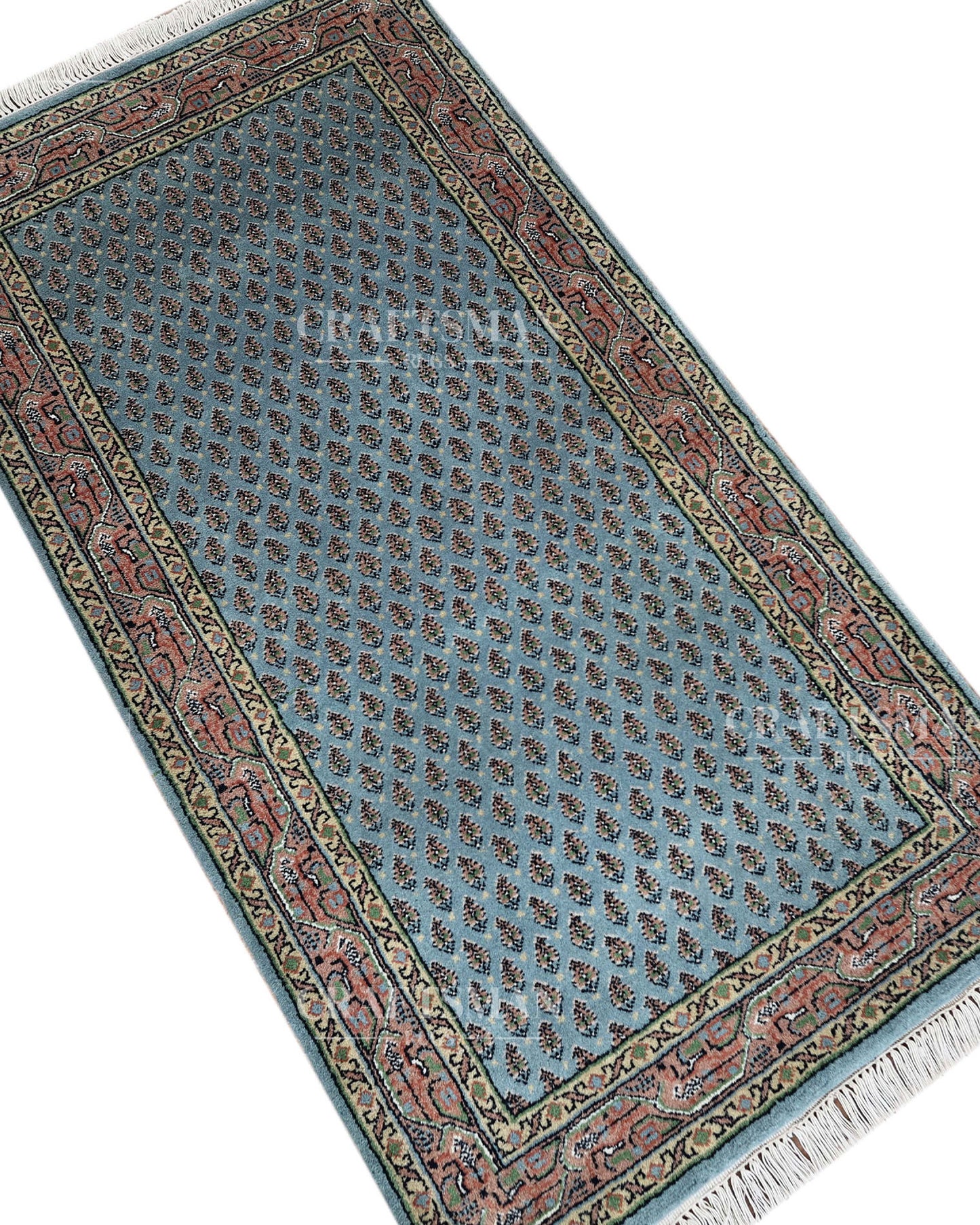 2.3x4.5 feet Vintage Hand-Knotted Wool Rug | One-of-a-Kind | Craftsman Rugs