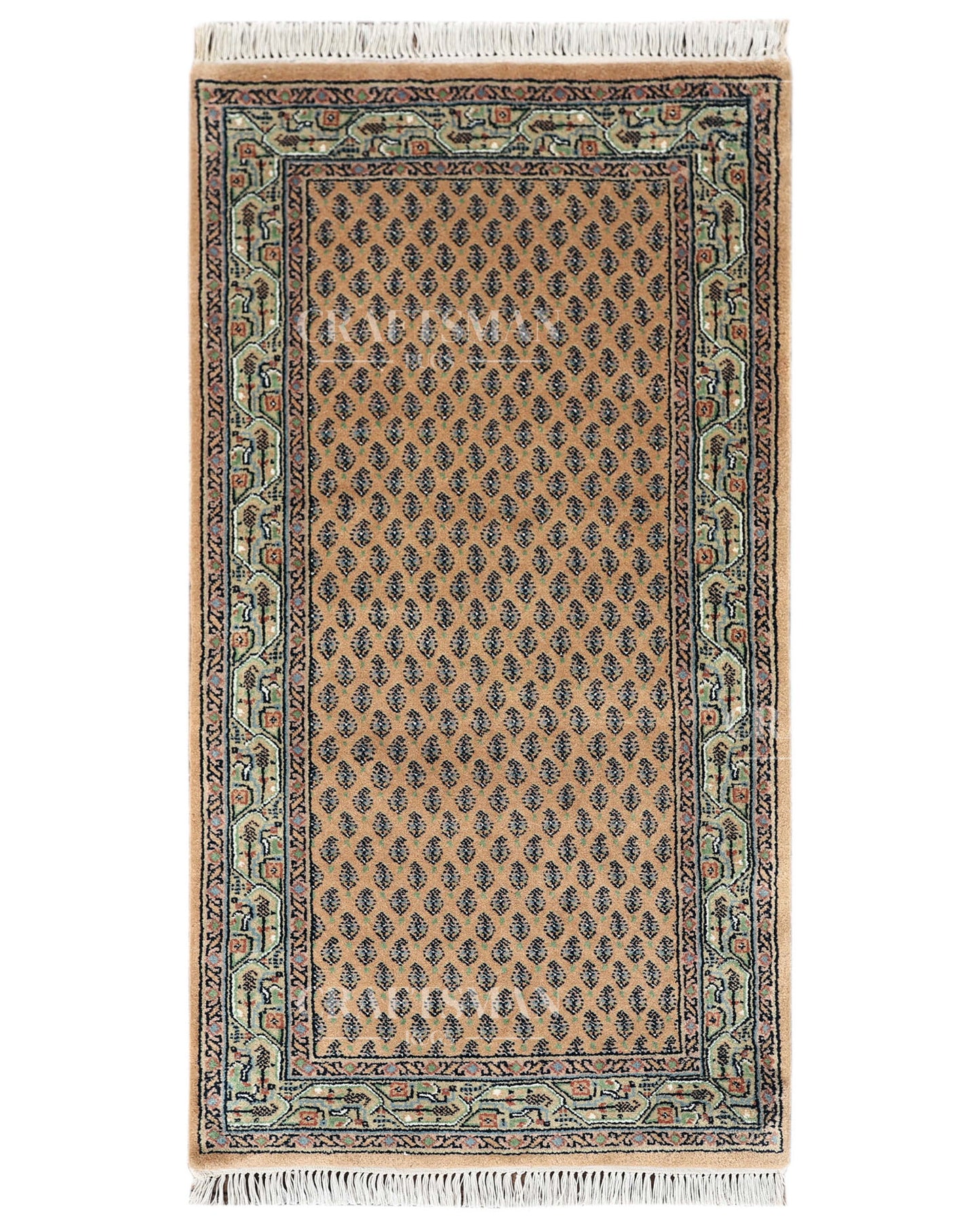 2.3x4.5 feet Vintage Hand-Knotted Wool Rug | One-of-a-Kind | Craftsman Rugs