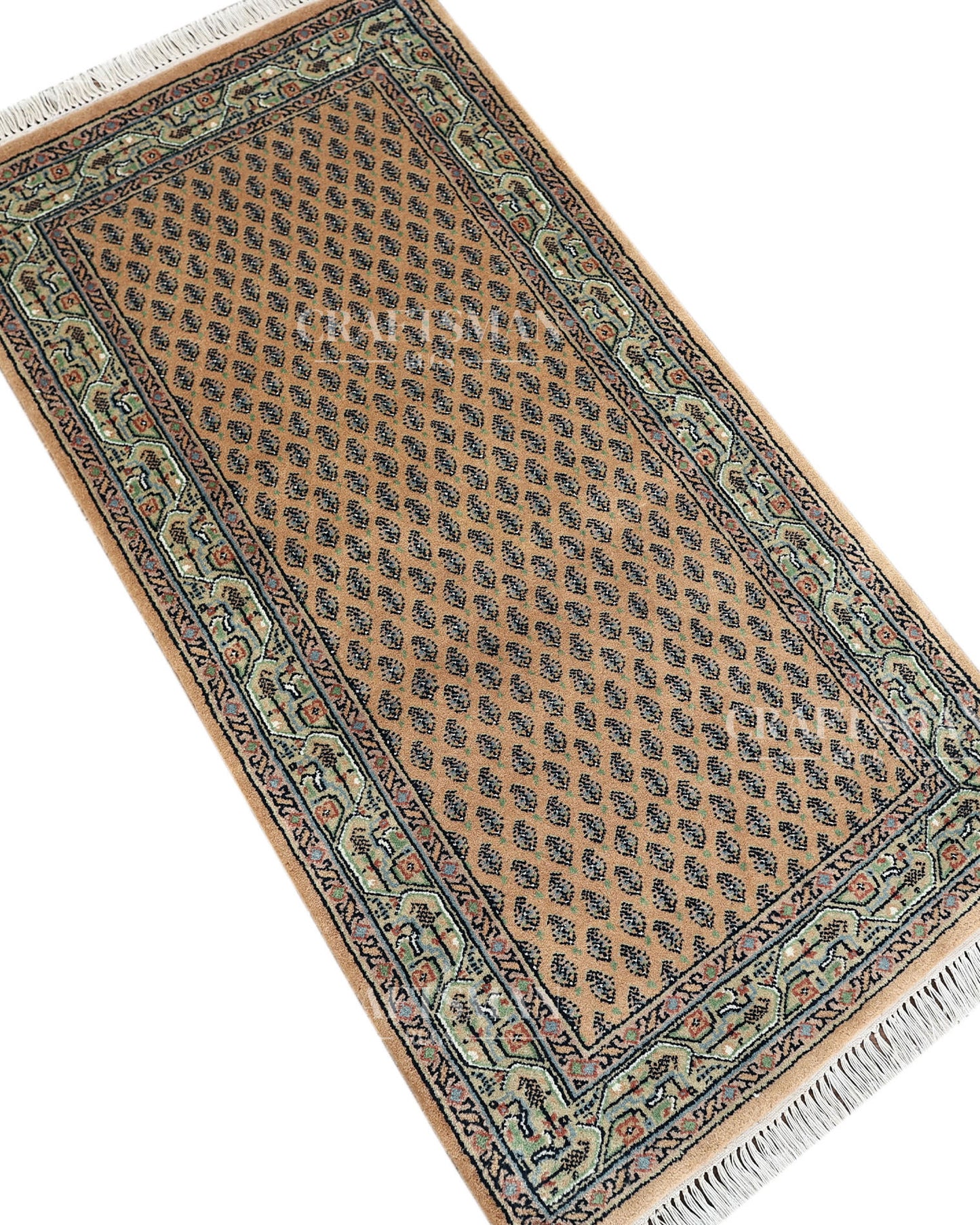 2.3x4.5 feet Vintage Hand-Knotted Wool Rug | One-of-a-Kind | Craftsman Rugs