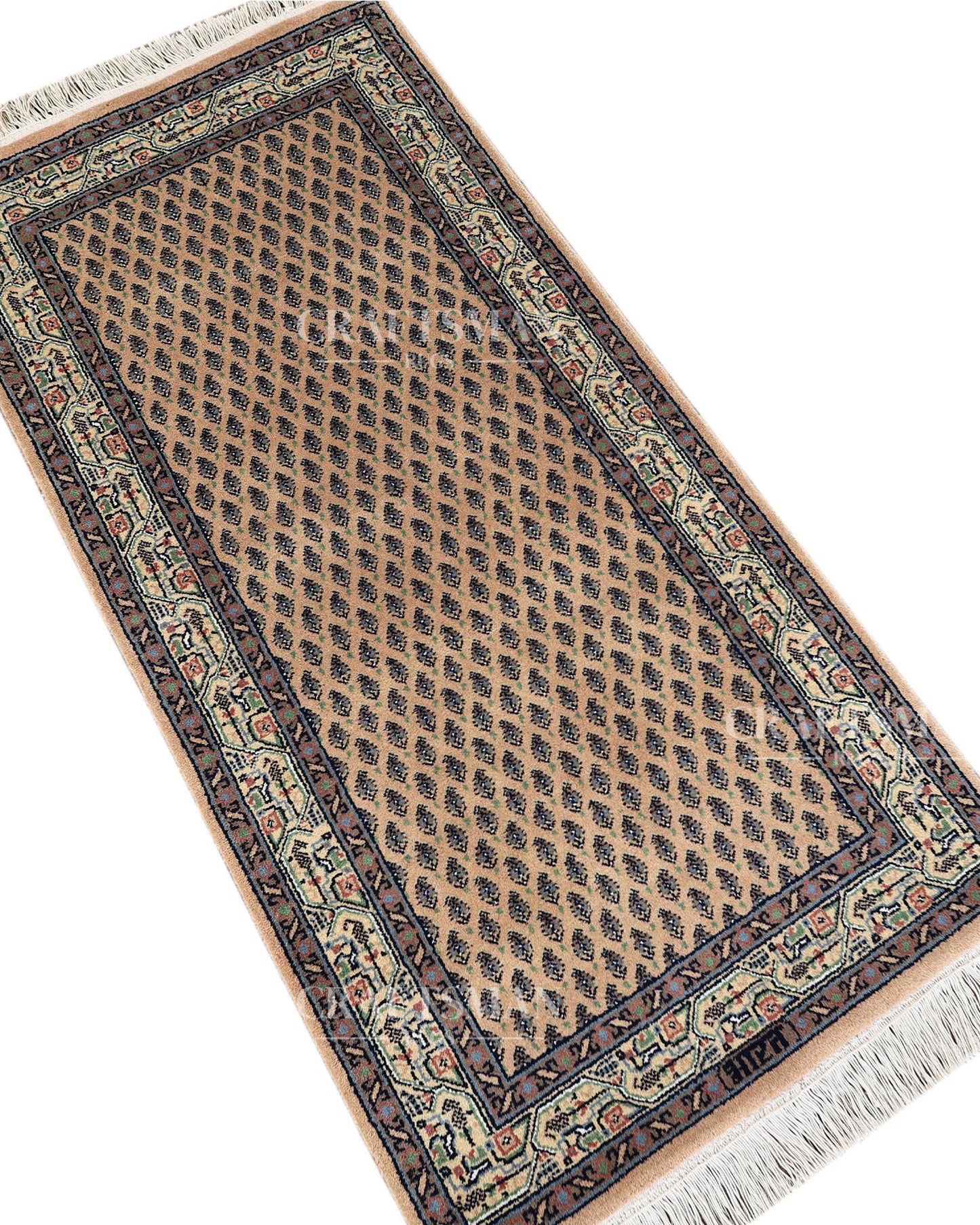2.3x4.5 feet Vintage Hand-Knotted Wool Rug | One-of-a-Kind | Craftsman Rugs
