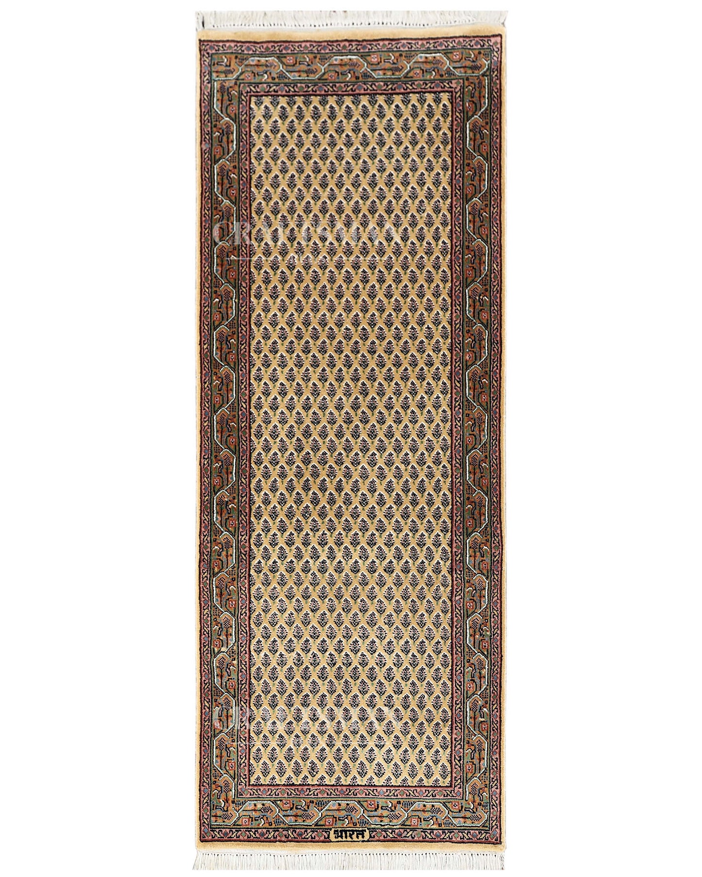 2.3x6.3 feet Vintage Hand-Knotted Wool Rug | One-of-a-Kind | Craftsman Rugs