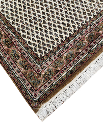 4.0x5.6 feet Vintage Hand-Knotted Wool Rug | One-of-a-Kind | Craftsman Rugs