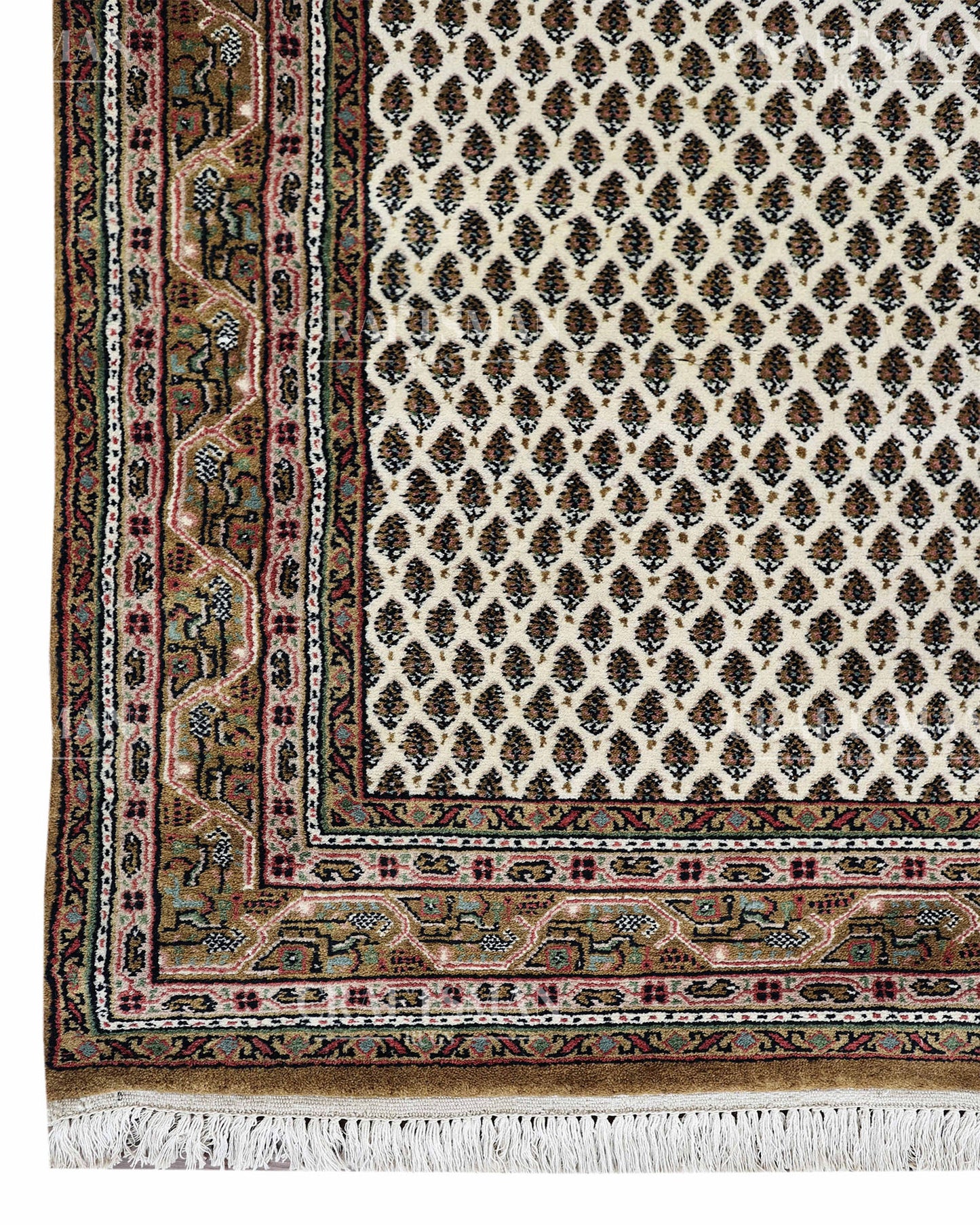 4.0x5.6 feet Vintage Hand-Knotted Wool Rug | One-of-a-Kind | Craftsman Rugs