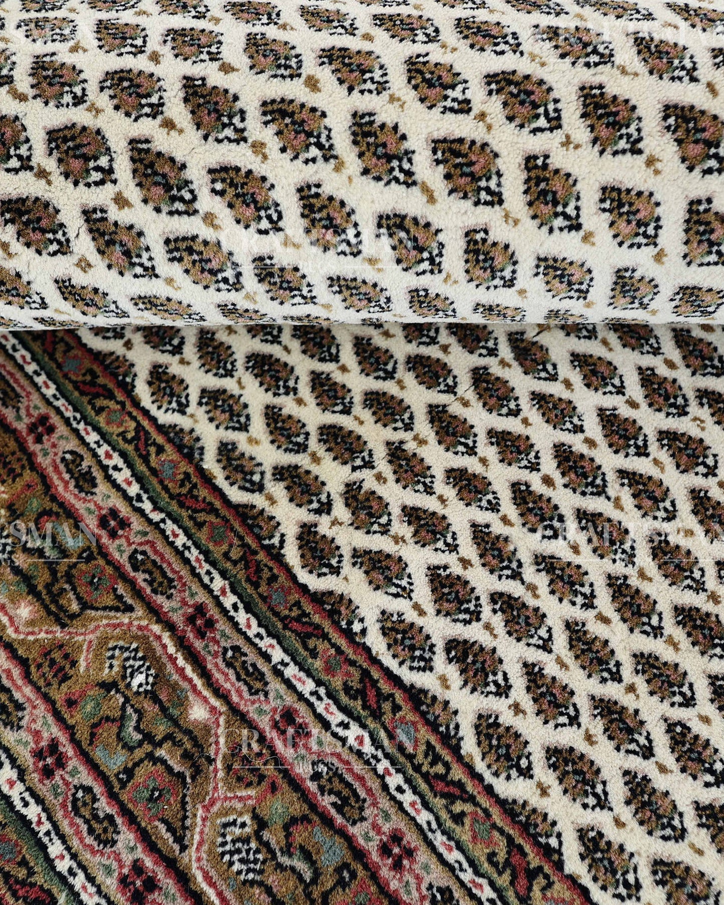 4.0x5.6 feet Vintage Hand-Knotted Wool Rug | One-of-a-Kind | Craftsman Rugs