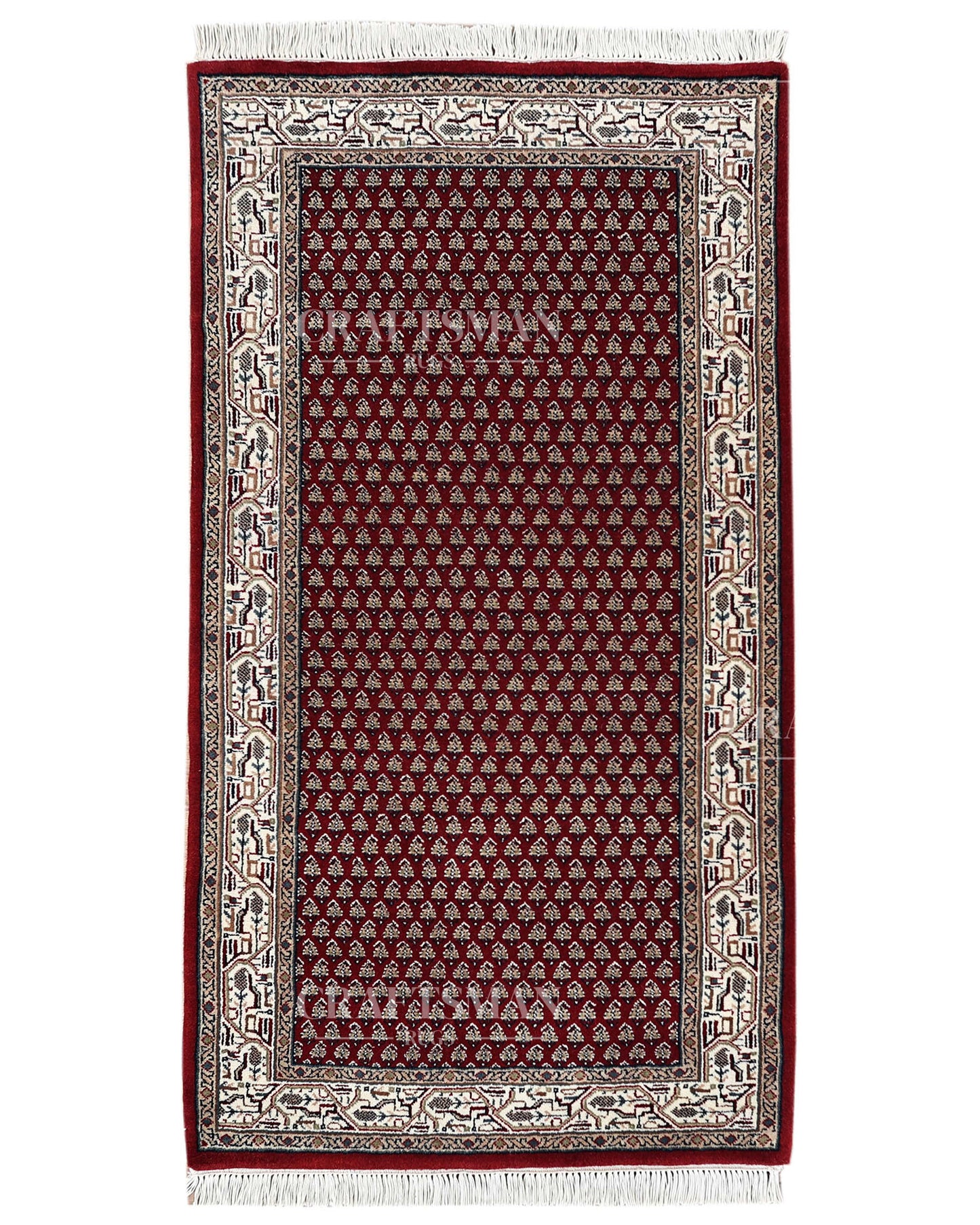 2.5x4.6 feet Vintage Hand-Knotted Wool Rug | One-of-a-Kind | Craftsman Rugs