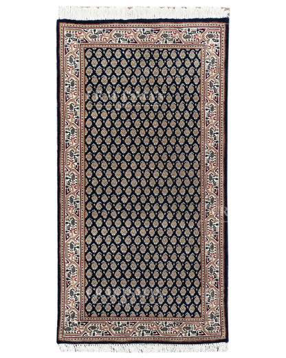 2.0x4.1 feet Vintage Hand-Knotted Wool Rug | One-of-a-Kind | Craftsman Rugs