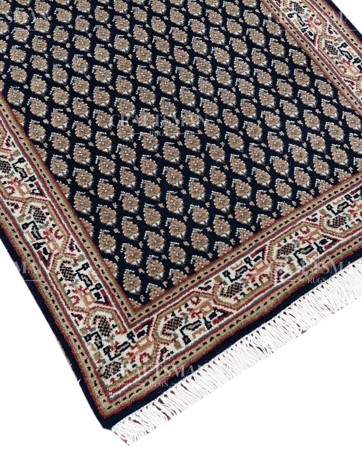 2.0x4.1 feet Vintage Hand-Knotted Wool Rug | One-of-a-Kind | Craftsman Rugs