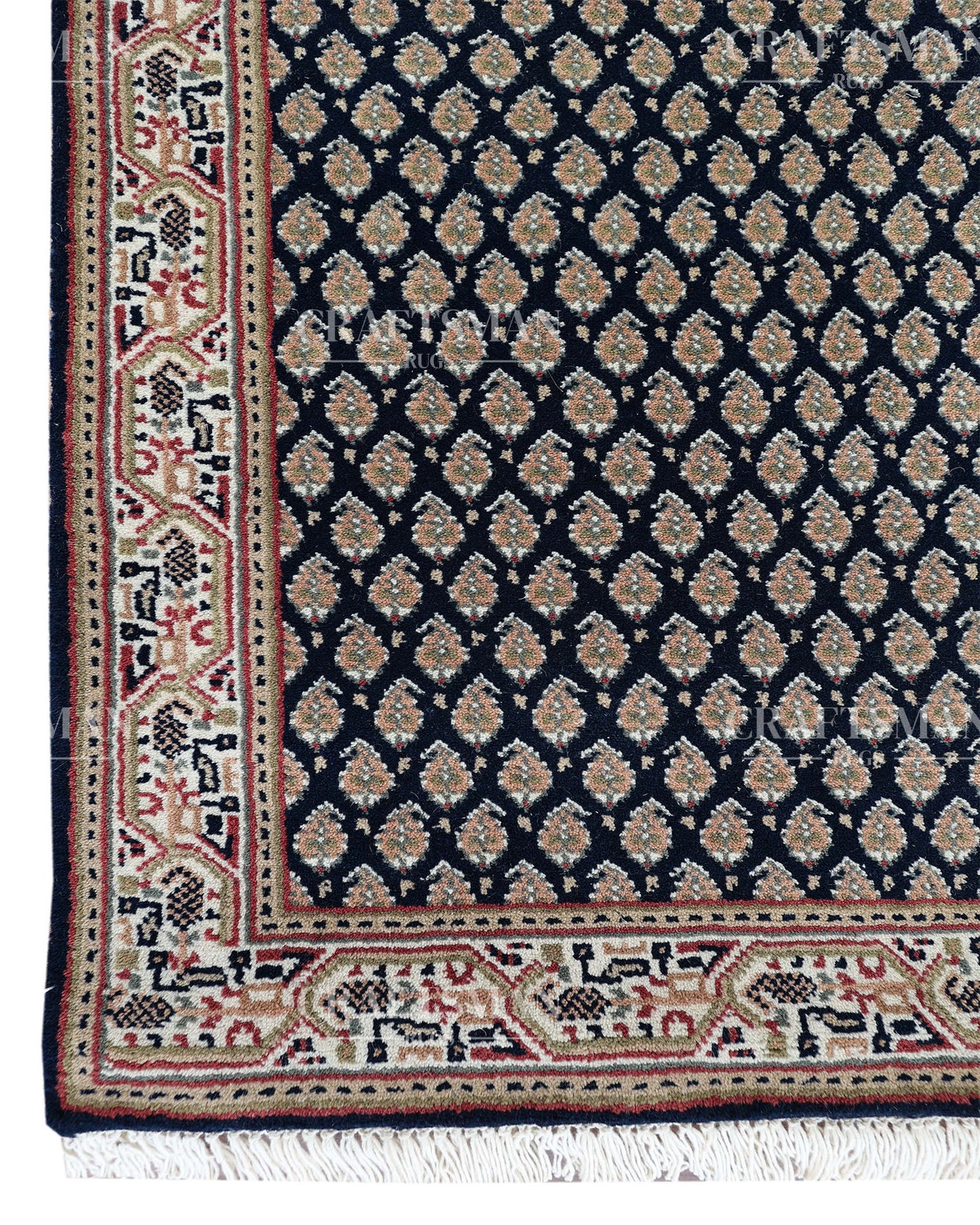 2.0x4.1 feet Vintage Hand-Knotted Wool Rug | One-of-a-Kind | Craftsman Rugs