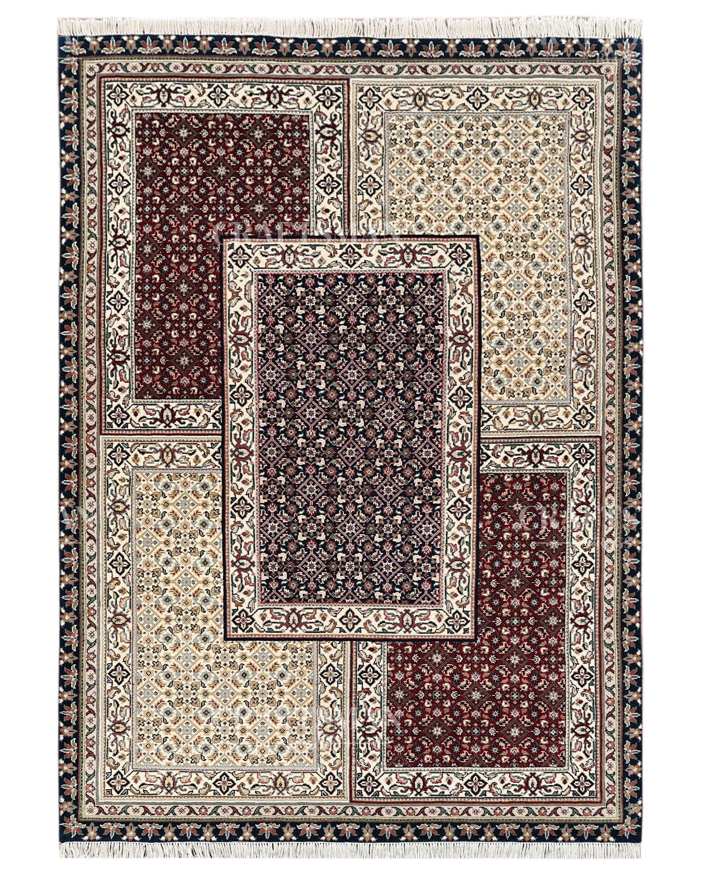 5.4x7.8 feet Vintage Hand-Knotted Wool Rug | One-of-a-Kind | Craftsman Rugs