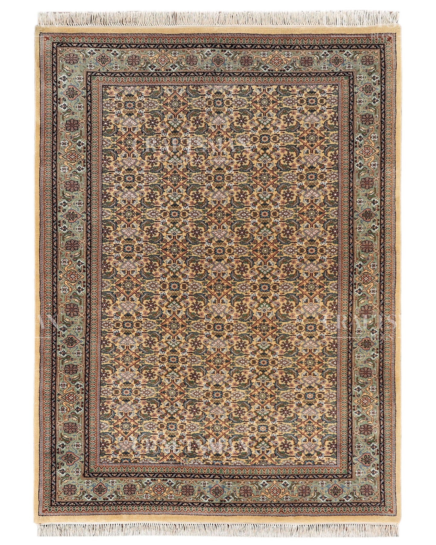5.7x8.0 feet Vintage Hand-Knotted Wool Rug | One-of-a-Kind | Craftsman Rugs